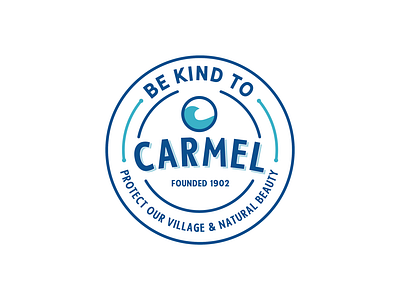 Be Kind to Carmel brand branding design emblem graphic design illustration logo typography vector