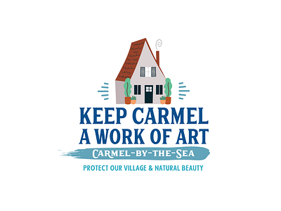 Keep Carmel a Work of Art brand branding design emblem graphic design illustration logo typography vector