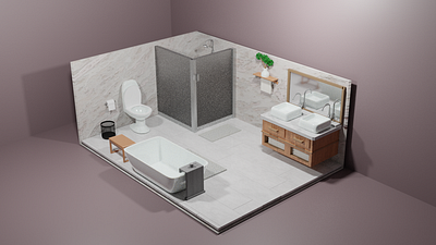 Bathroom 3d 3dartist 3db 3ddesign 3dhouse blender design