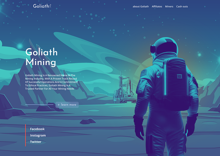 daily ui design day 20 a mining platform by ghafar tehrani on Dribbble