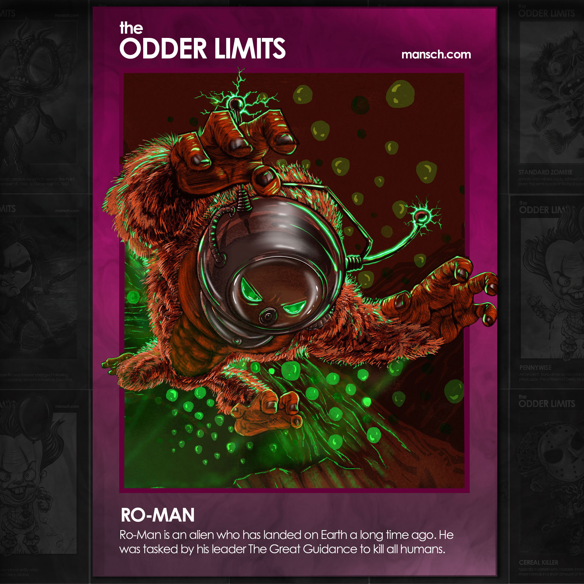 Ro-man cartoon character design comic creature editorial horror movie illustration monster