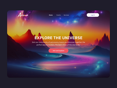 Landing Page - Daily UI 003 astro astrology astronomy design landing page ui universe ux website