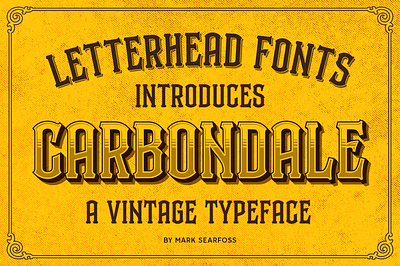 LHF Carbondale Typeface branding design font font design graphic design label design lettering logo logo design packaging type typography vintage type