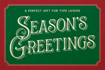 LHF Resolute Typeface branding design font design graphic design holiday greeting card label design lettering logo logo design packaging type typography vintage type