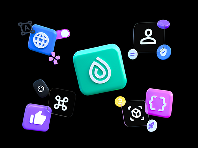 MintDrop - 3D Icons explorations 3d after effects blender branding c4d color design explore figma glass graphic design icon iconset mintdrop octane render selasa agency trending ui vector