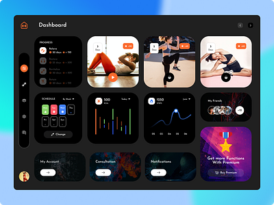 Fitness Dashboard app dashboard design fitness ui ux web workout