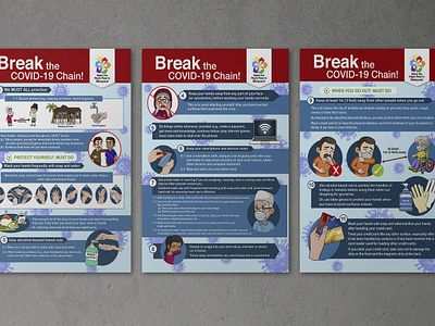 Break The Covid-19 Chain 2019 | Poster Design awareness poster break the chains covid19 awareness design flyer graphic design illustration jonwkhoo malaysia penang poster