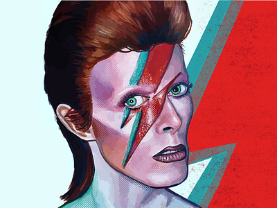 David Bowie bowie branding design digital art digital illustration digital painting graphic design illustration portrait