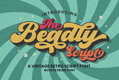 Beadly - Vintage Retro Script poster font
