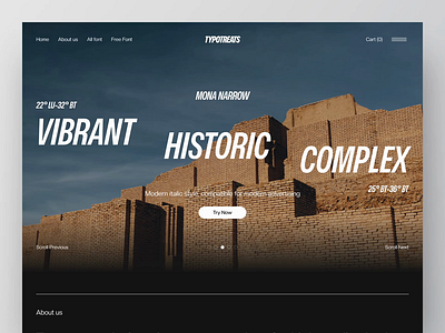 Typotreats - Font Marketplace Landing Page animation copywriting design font homepage interaction interface landing page marketplace minimal online store sans serif typedesign typeface ui ui design web web design website website animation
