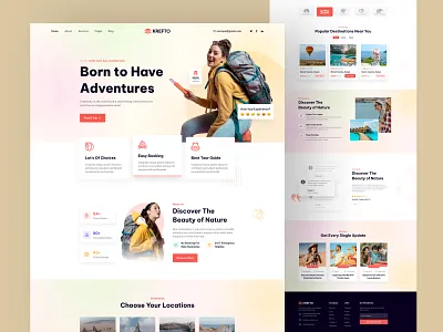 Travel & Hotel Booking Agency agency booking clean ui header exploration homepage hotel landing landing page design minimal mobile app popular travel travel agency ui ux web app website design