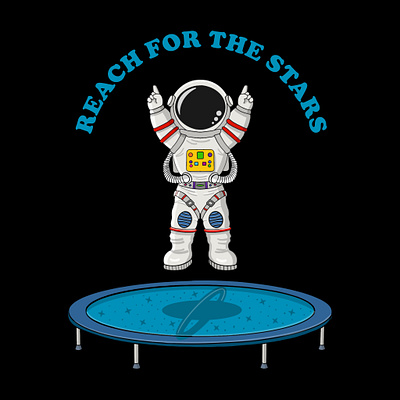 Reach for the Stars graphic design illustration