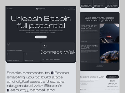 Coinella- Crypto Service Website bitcoin black and white clean crypto crypto service design interface landing page minimal modern popular shot saidul islam stacks typography ui ui design uiux visual design website website design