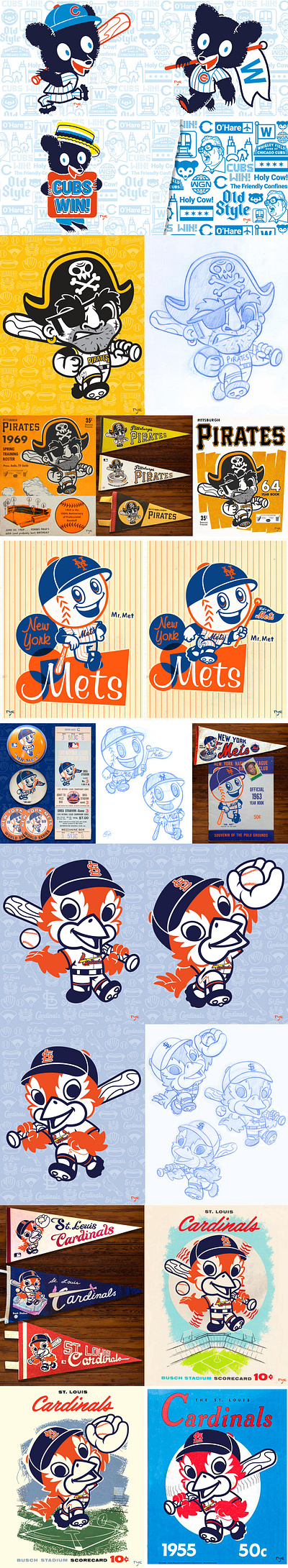 Baseball Mascots branding character design design graphic design graphic design illustration logo typography vector