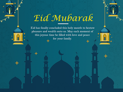 Eid-Ul-Fitr Poster 3d animation app branding dashboard design graphic design illustration logo poster ui vector