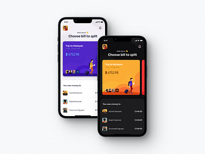 Bill Split bill billsplit billsplitapp figma graphic design illustration split ui ux vibrant ui