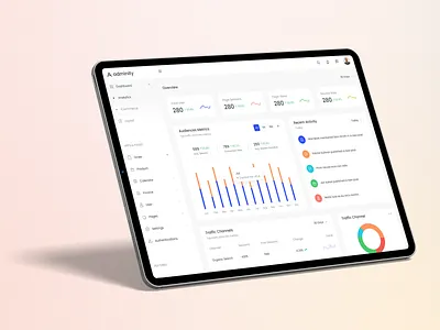 Website Analytics Dashboard UI Concept admin branding clean dashboard design ui ux