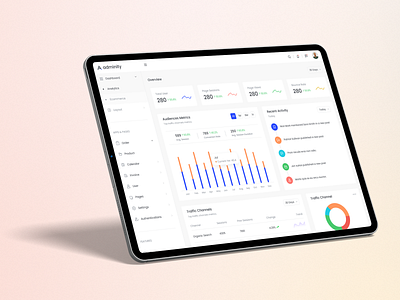 Website Analytics Dashboard UI Concept admin branding clean dashboard design ui ux