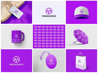 MEDSOURCE LOGO DESIGN brand identity brand mark branding full branding graphic design icon logo logo brand logo design logo designer logo mark logo type m logo m symbol minimal logo popular logo stationary design unique modern professional logo vector