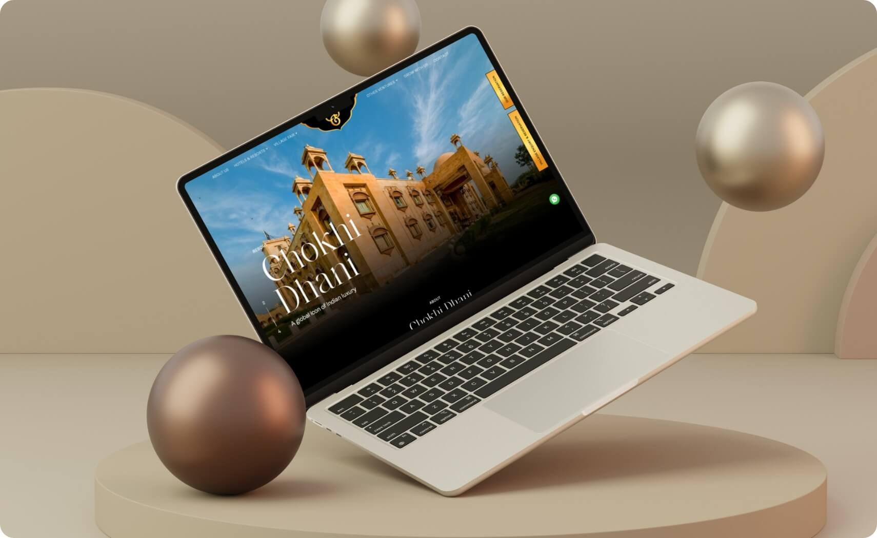 Chokhi Dhani - Hotel & Resort Website UI/UX Design booking chokhi dhani creative design hotel hotel booking luxury resort royal ui ui ux ui design uidesign uiux ux