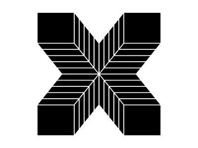 OK_36DAYS_10_X 36daysoftype 3d design dimension geometric grid illustration letter x lines logo minimal monogram x