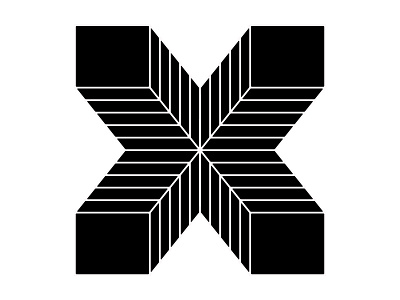 OK_36DAYS_10_X 36daysoftype 3d design dimension geometric grid illustration letter x lines logo minimal monogram x