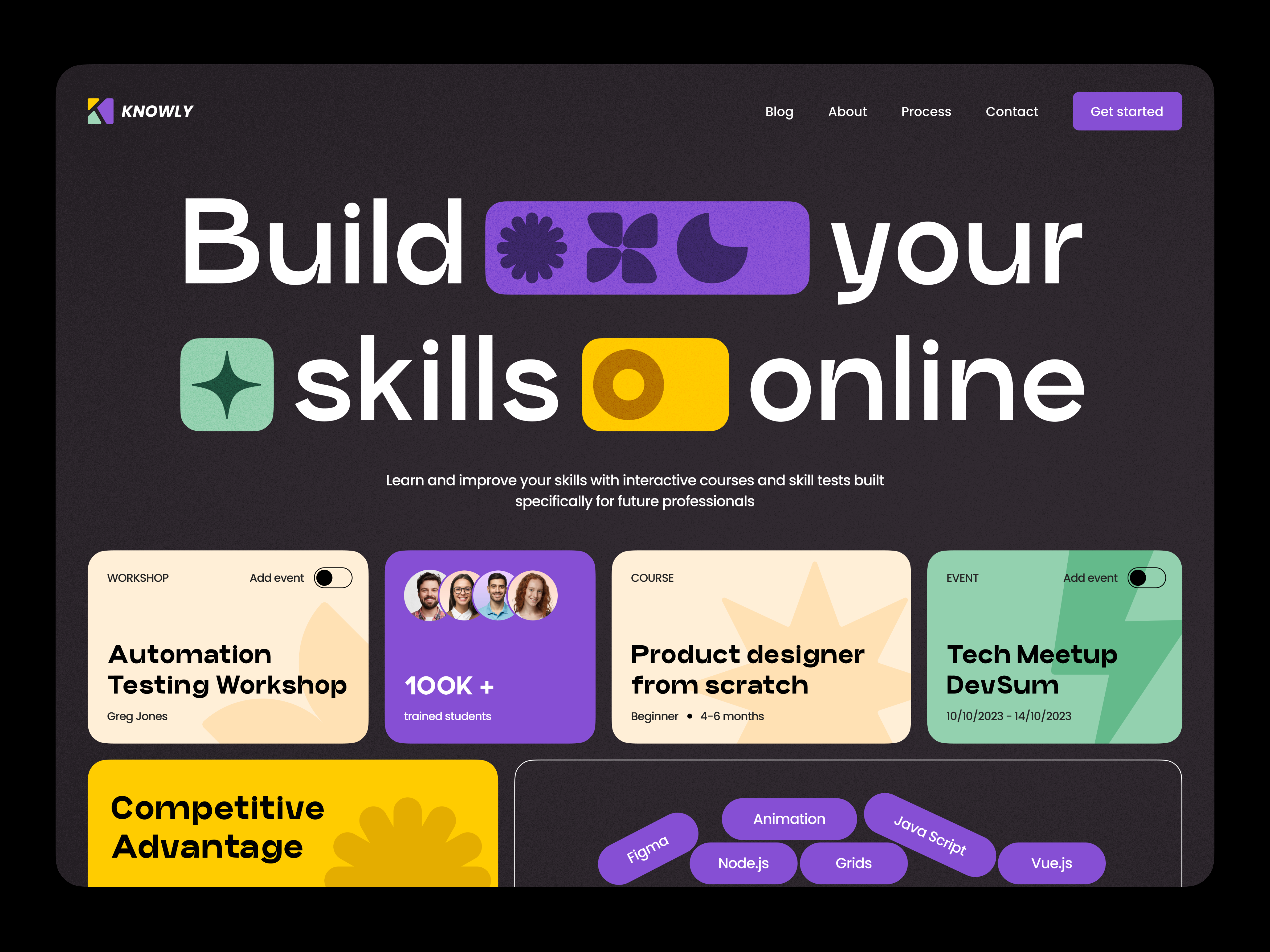 Knowly - educational platform brand branding courses design education fireart fireart studio graphic design logo meetup platform study ui ui design user experience user interface web workshops