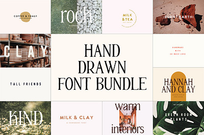 HAND DRAWN FONT BUNDLE creative market font family