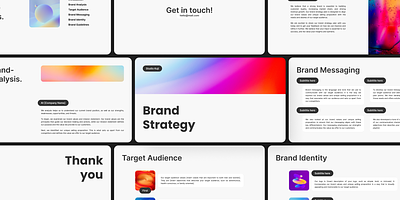 Brand Strategy Template brand brand guidelines brand strategy branding design figma free presentation presentation design slides studio kuji template