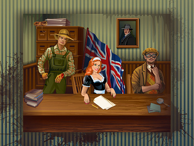English Murder collection freelance game illustration vector