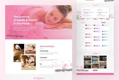 Massage Landing Page design figma graphic design logo ui uiux user interface designing