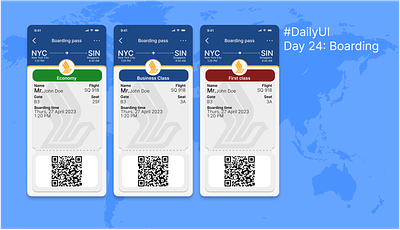 #DailyUI Day 24: Boarding concept design ui