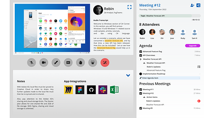 Meeting Room Page - Freemium app ui ux