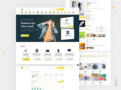 Upcoming Ecommerce & bidding platform design dribble ecommerce figma landingpage prototype ui userexperience userinterface