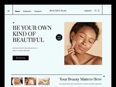 Cosmetics - Web design beauty branding cosmetic cosmetics web design design e commerce graphic design landing landing page online store skincare store ui web web design webdesign website website design