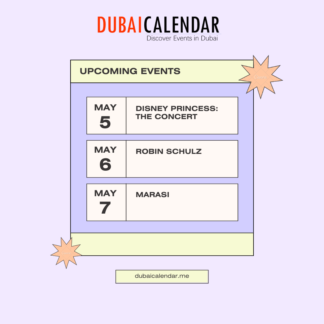 UAE Events Calendar 2023 by Dubai Calendar on Dribbble