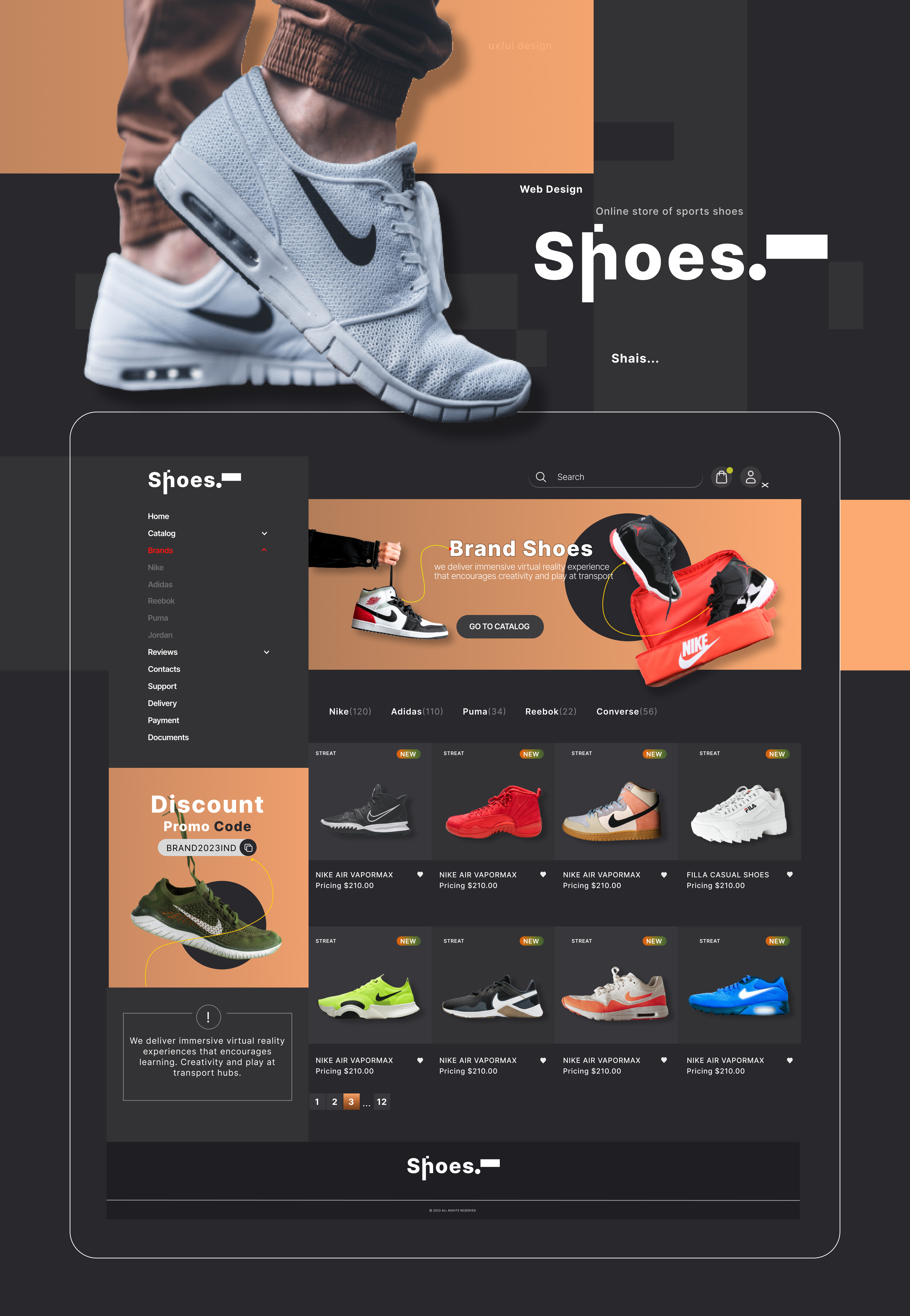 Example of Shoes App Re-Design