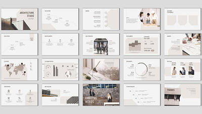 Architecture Studio Slide template 2023 design powerpoint slidetemplate template themes