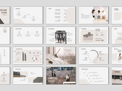 Architecture Studio Slide template 2023 design powerpoint slidetemplate template themes