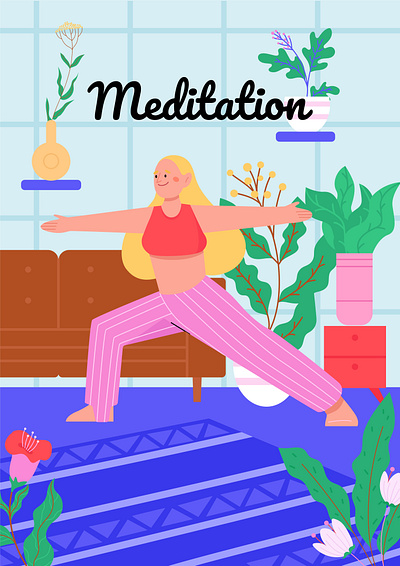 Yoga Illustration park vector