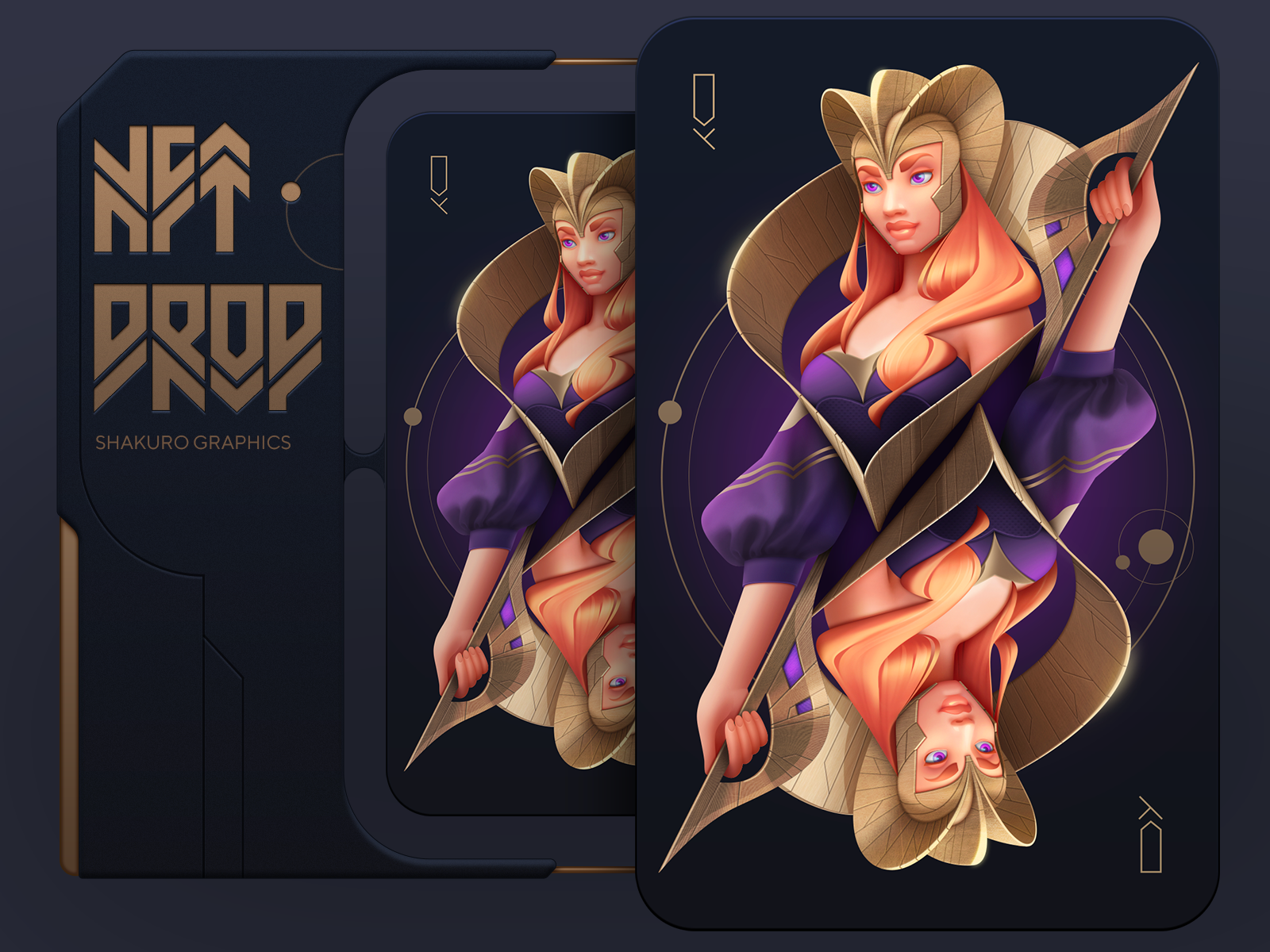 Example of Gaming / Nft Cards Illustration