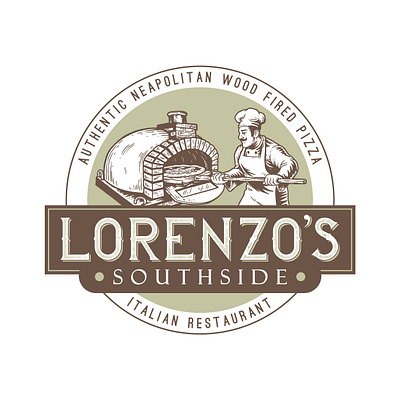 LORENZO’S PIZZA LOGO branding homemadepizza italian logo pizza