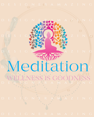 Meditation logo design branding breathe graphic design logo