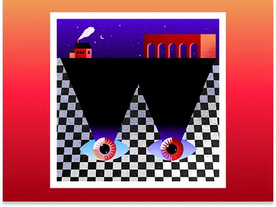 W — 36 Days of Type 36daysoftype 36daysoftype10 challenge daily eye illustration metaphysical poster typeface vector