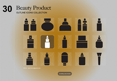 Beauty Product Icons Collection app branding design graphic design icon illustration logo ui ux vector