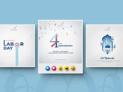 Ascendant Social Media Posts branding design graphic design illustration