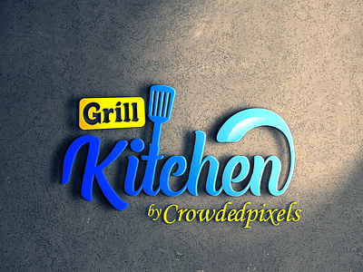 Grill kitchen Logo design 3d animation branding design graphic design illustration logo ui ux vector
