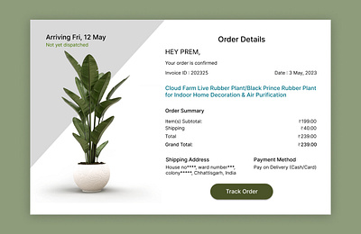 Email Receipt #dailyui #017 app dailyui delivery design e comm email receipt illustration order ui ux