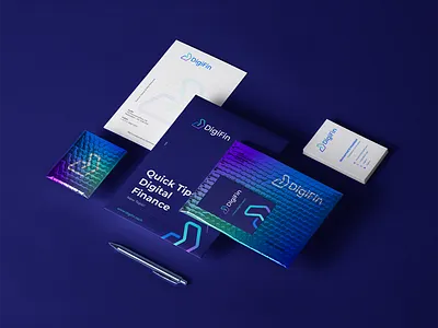 DigiFin Identity app brand branding branding identity card dark design graphic design icon identity illustration layout letter d letters logo technology typography ui ux vector