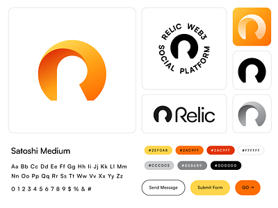 Relic, Final Logo Design for Web3 Social Platform badge brand identity branding door enter entrance future futuristic gradient it letter r logo mark symbol icon mihai dolganiuc design modern negative space nft portal tech technology teleport type typography text custom ui ux kit